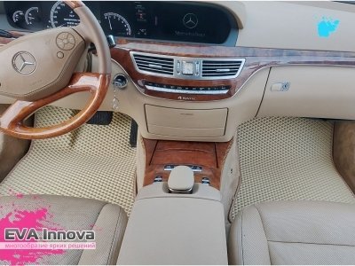 Коврики EVA 3D c бортами для Mercedes S-класс W221 LONG 2005 - 2013