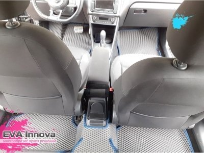 Коврики EVA 3D c бортами для Volkswagen Polo V (хетчбек) 2010 - 2019