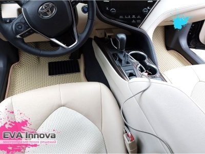 Коврики EVA 3D c бортами для Toyota Camry VIII XV70 2018 - 2024