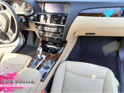 Коврики EVA 3D c бортами для BMW Х3 (F25) 2010 - 2017