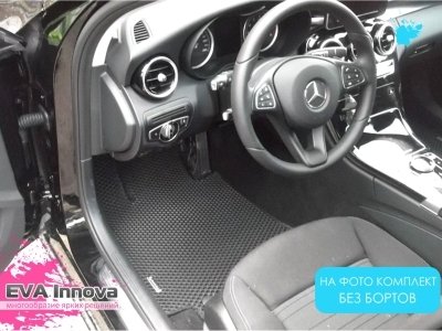 Коврики EVA 3D c бортами для Mercedes С-класс W205 2013 - наст. время