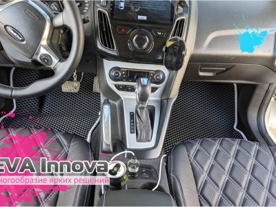 Коврики EVA 3D c бортами для Ford Focus III 2014 - 2019